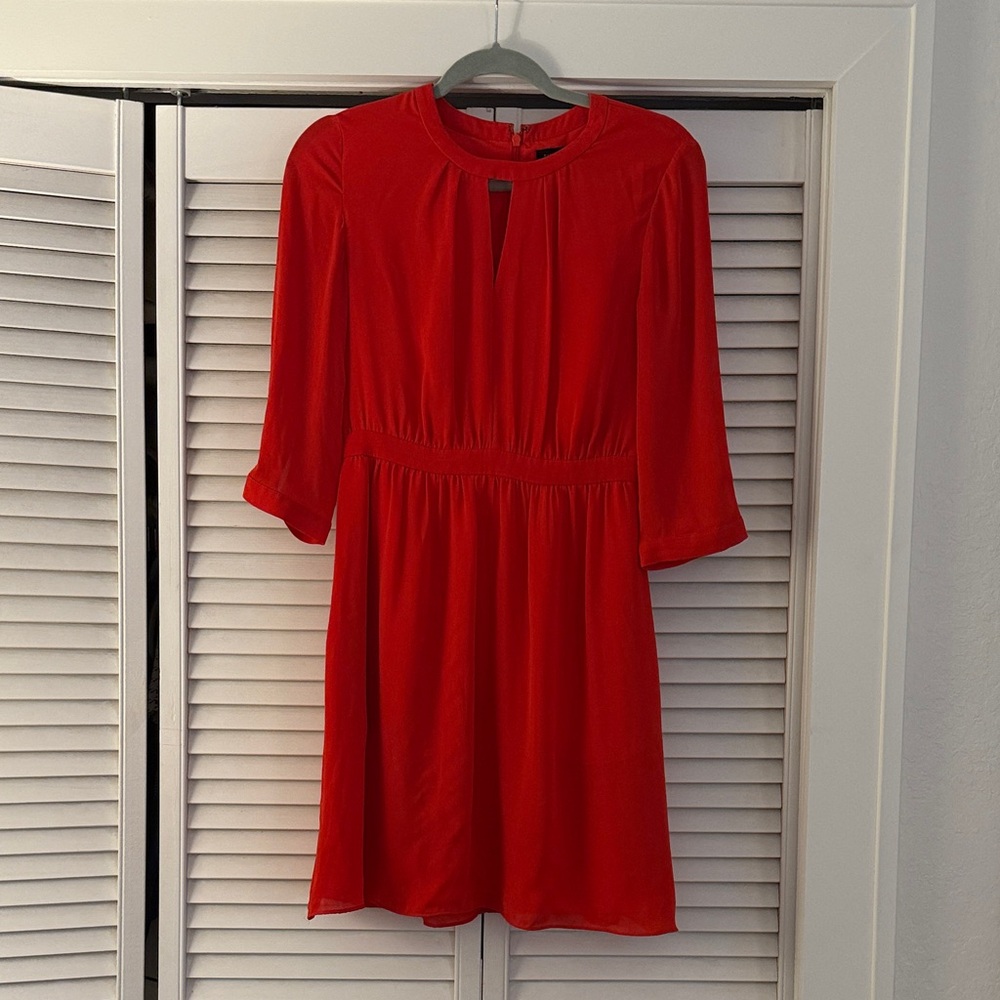Banana Republic Keyhole Red Dress 2P